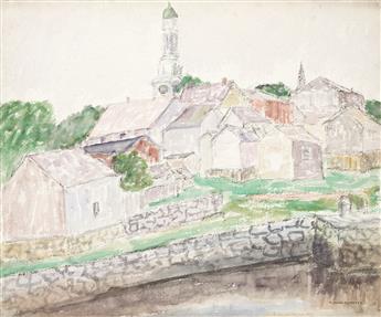 ABRAHAM WALKOWITZ Three watercolors of Provincetown.